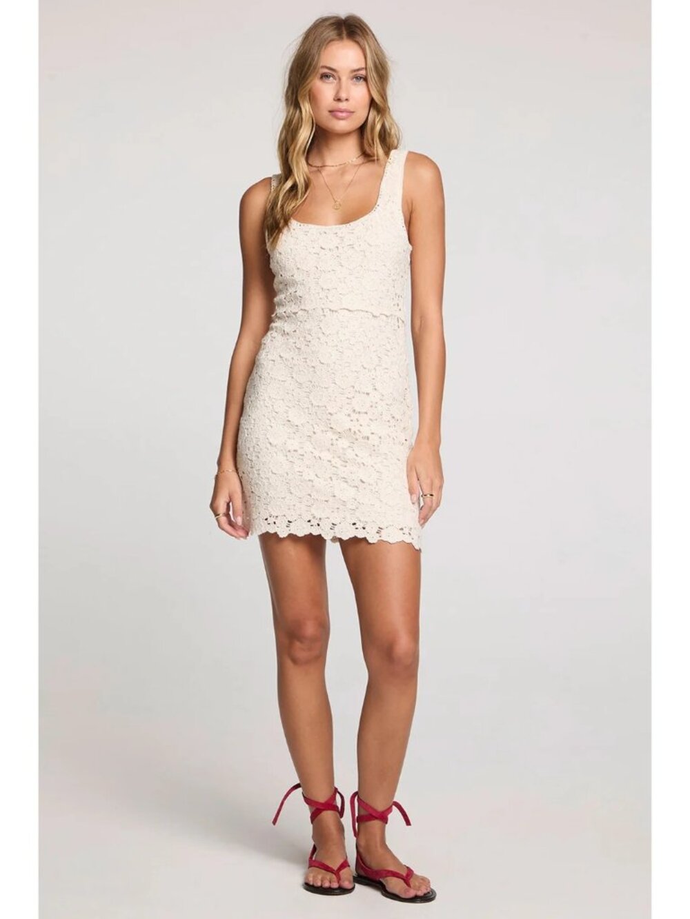 Saltwater Luxe Bette Mini Dress Crochet Fairy Whimsy Boho Coastal Ivory NWT